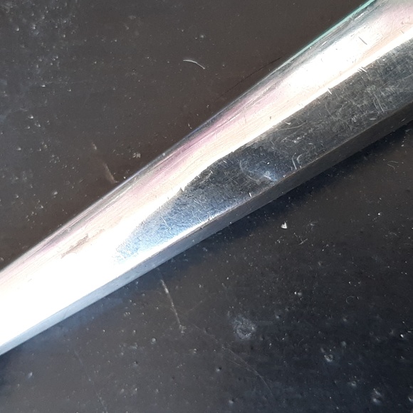 Danish pre 1920, 830 grade sterling handled servers - Picture 5 of 5